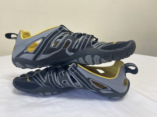 Fivefingers 13M4303 Vibram Barefoot Shoes Minimalist Black Yellow Men’s Size 8.5 - Picture 8 of 12