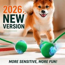 New Dog Interactive Ball Toy,Automatic Rolling Dog Ball Rechargeable,Smart Puppy