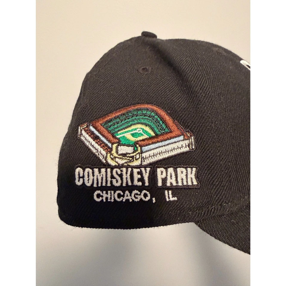 Chicago White Sox New Era 59Fifty Fitted Hat 7 5/8 Comiskey Park Patch - Image 3 of 4