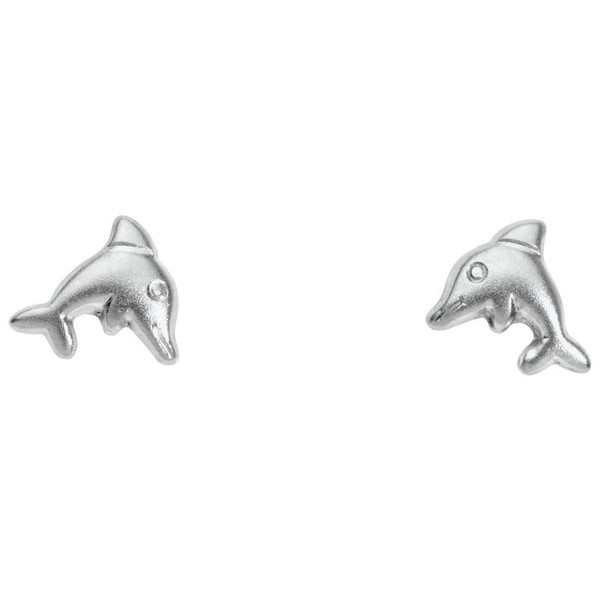 Basic Silber Ohrringe SK45 Kinder Ohrschmuck Delfin Sterling-Silber 925-image