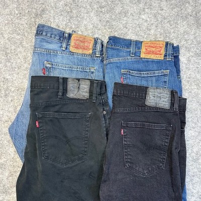 Lot of 4 Levi's Slim Jeans Men's 38x30 Blue Black 511 541 513 Denim Work Pants