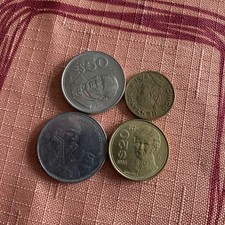 1976 Mexico 5 Centavos, 1984 Peso, 1987 50 Peso, 1985 20 Pesos- 4 Coins