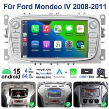 DAB+ 7" Autoradio für Ford Mondeo MK4 2008-2011 CarPlay Android15 Navi 4+64G KAM