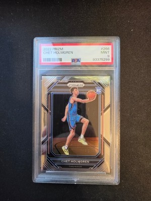 2022 Panini Prizm #266 Chet Holmgren Thunder RC Rookie PSA 9 MINT