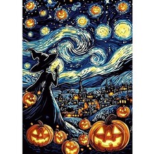 Halloween Diamond Art Kits for Adults, Starry Sky Diamond Painting Kits for B...