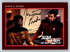 Levar Burton and Johnathan Frakes Hand Signed Trading Card Autograph - Star Trek