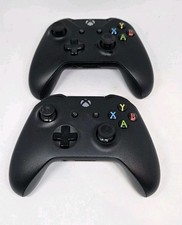 2 Genuine OEM Microsoft Xbox One Model 1708/1697 Black Wireless Controllers