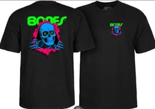 Powell Peralta Ripper T-Shirt Blacklight, Skateboard Graphic Tee, Classic Skull