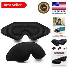 Travel-Friendly 3D Eye Mask - Adjustable, Light-Blocking Comfort for Men  Women