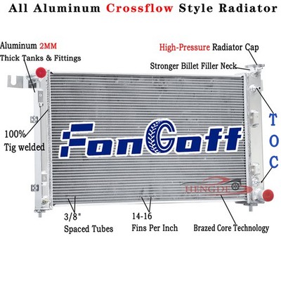 2 Row Aluminum Radiator fit 1998-02 Dodge Ram 1500 2500 3500 3.9L 5.2L 5.9L