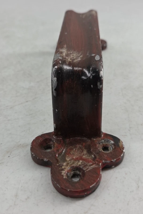 复古谷仓门拉手红色彩绘铝金属 8 1/2 英寸 — 第 3/4 张图片