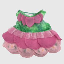Build A Bear Rare Vintage Fairy Flower Petal Dress Green Pink Teddy Clothes