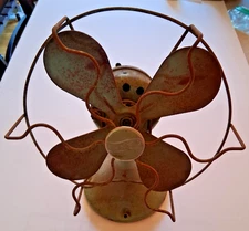 Antique Westinghouse Desk Fan Electric Table Fan 10"H 8" fan