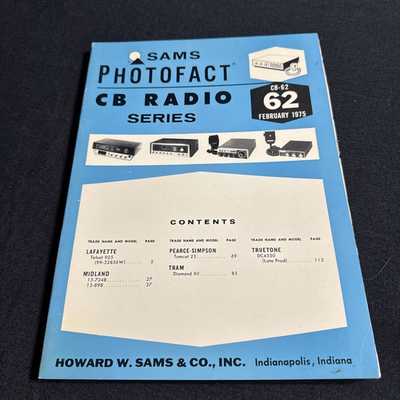 #ad #ad SAMS Photofact CB Radio Series Manual CB 62 February 1975 $7.99