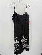 Pre-Owned Loft Black Size 8 Midi Sleeveless Dress