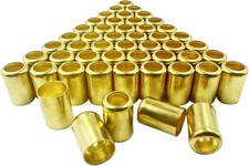 50PCS Hose Ferrules Brass Fitting, 0.560in ID x 1in Long for Air, Torch, 7325