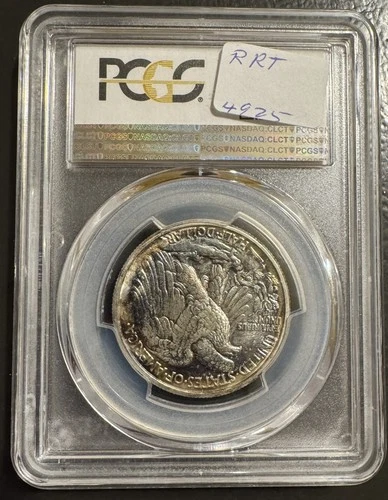 1942 Walking Liberty 50c NGC MS65 - INCREDIBLE TONING ON REVERSE!