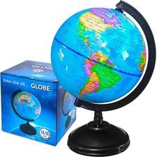 WORLD GLOBE EARTH Map Rotating Geography Ocean Classroom Learning Desktop