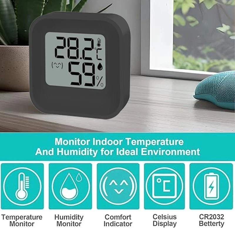 Digital LCD Thermometer Hygrometer Sensor Humidity Temperature Meter Room Indoor - Image 4 of 4
