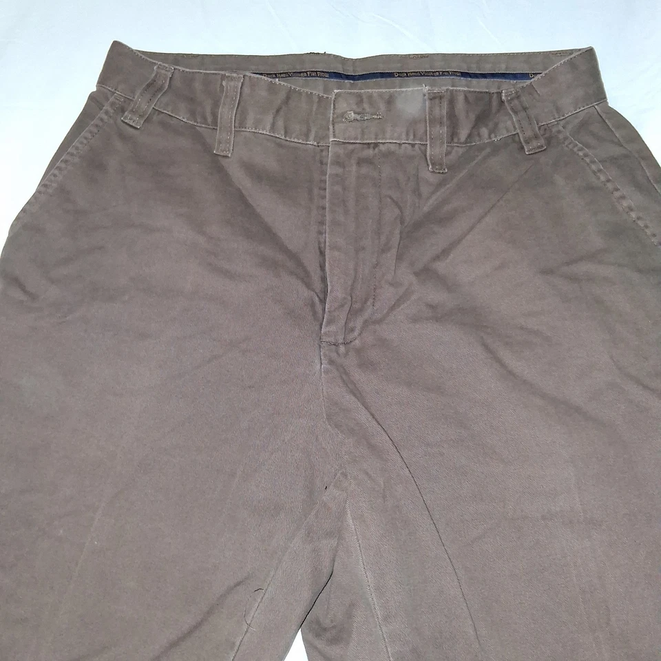 Calça retrô regular vintage anos 90 cabeça de pato masculina tamanho cáqui cônica - Imagem 2 de 4