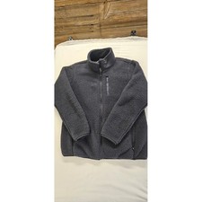 Eddie Bauer Womens Sherpa Fleece Full Zip Jacket Grey L EB006406