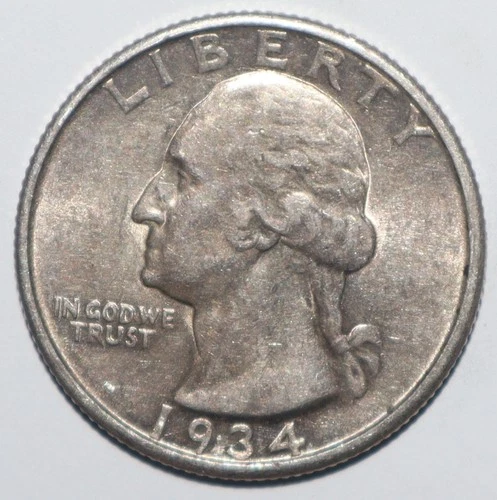 1934 Washington Quarter AU (H166)