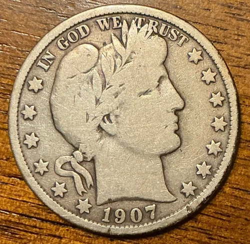 1907-D Barber Half Dollar — photo from the most recent tracked eBay sale