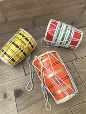 Handmade  Indian Dholak Drum Hand Percussion Instrument Music Deco Gift UK