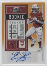 2020 Contenders Optic Rookie Ticket Orange Prizm 34/50 Eno Benjamin Auto 4f5