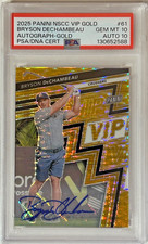BRYSON DECHAMBEAU 2025 VIP GOLD #1/10! SSP PSA 10 GEM MINT PERFECT AUTO 10 POP 1
