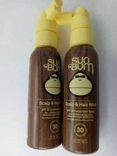 Sun Bum SPF 30 Protecting Scalp & Hair Mist 2 Oz. Hair Treatment 2Pk Bundle