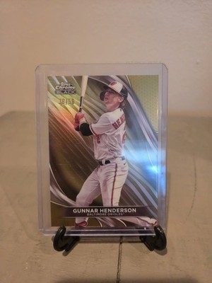 2024 Topps Chrome Black Gunnar Henderson Gold Refractor #36/50 Baltimore