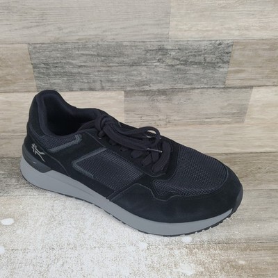 KURU Apogee Shoes Mens Sz 12.5 Jet Black Storm Gray Mesh Lace Up Sneakers