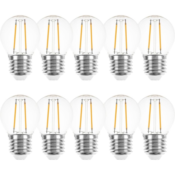 10 X Led Filament Tropfen 1W =15W E27 Klar Kugeln Retro Nostalgie Warmweiß 2700K-image