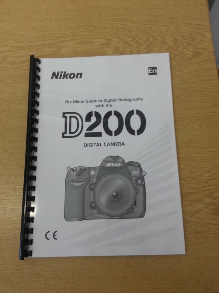 CÁMARA DIGITAL NIKON D200 GUÍA DE USUARIO TOTALMENTE IMPRESA MANUAL DE INSTRUCCIONES 221 PÁGINAS