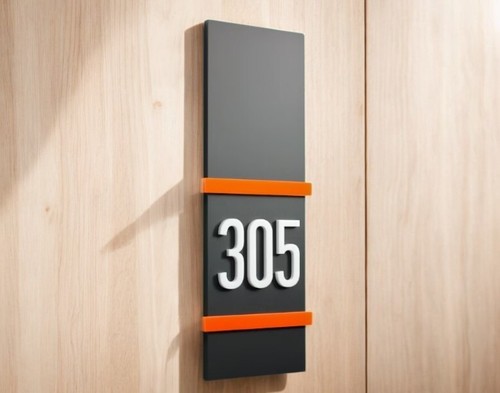 Door Number House Number Plaques House Signs Matt Personalised Address Plaques - 第 1/4 張圖片