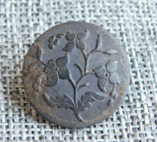 Antique Vtg  Pressed Horn or Bone Button  Aprx: 7/8" #709-Y