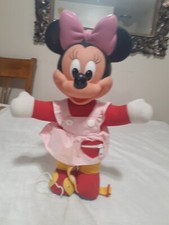 Vintage Walt Disney Co. Mattel Minnie Mouse Learn To Dress 15" Plush Vinyl Face