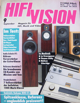 Hifi Vision 9/92 Roksan ROK-L2 /  ROK-S1, Audio Exclusiv P7, Accuphase C-270