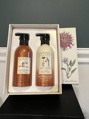 Crabtree Evelyn Gardeners CREAMY HAND WASH & HAND THERAPY Duo Gift