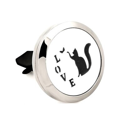 Cat Lovers Gift - Cat Love  Car Vent Clip Essential Oil Diffuser