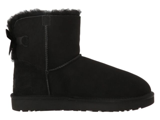 New Authentic Ugg Women S Bailey Mini Bow Boots Shoes Black Chestnut Pink Grey For Sale Online