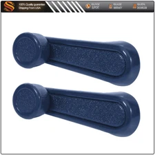 2x For 1979-1995 Toyota Pickup Inner Left Right Window Crank Handle Blue Inside