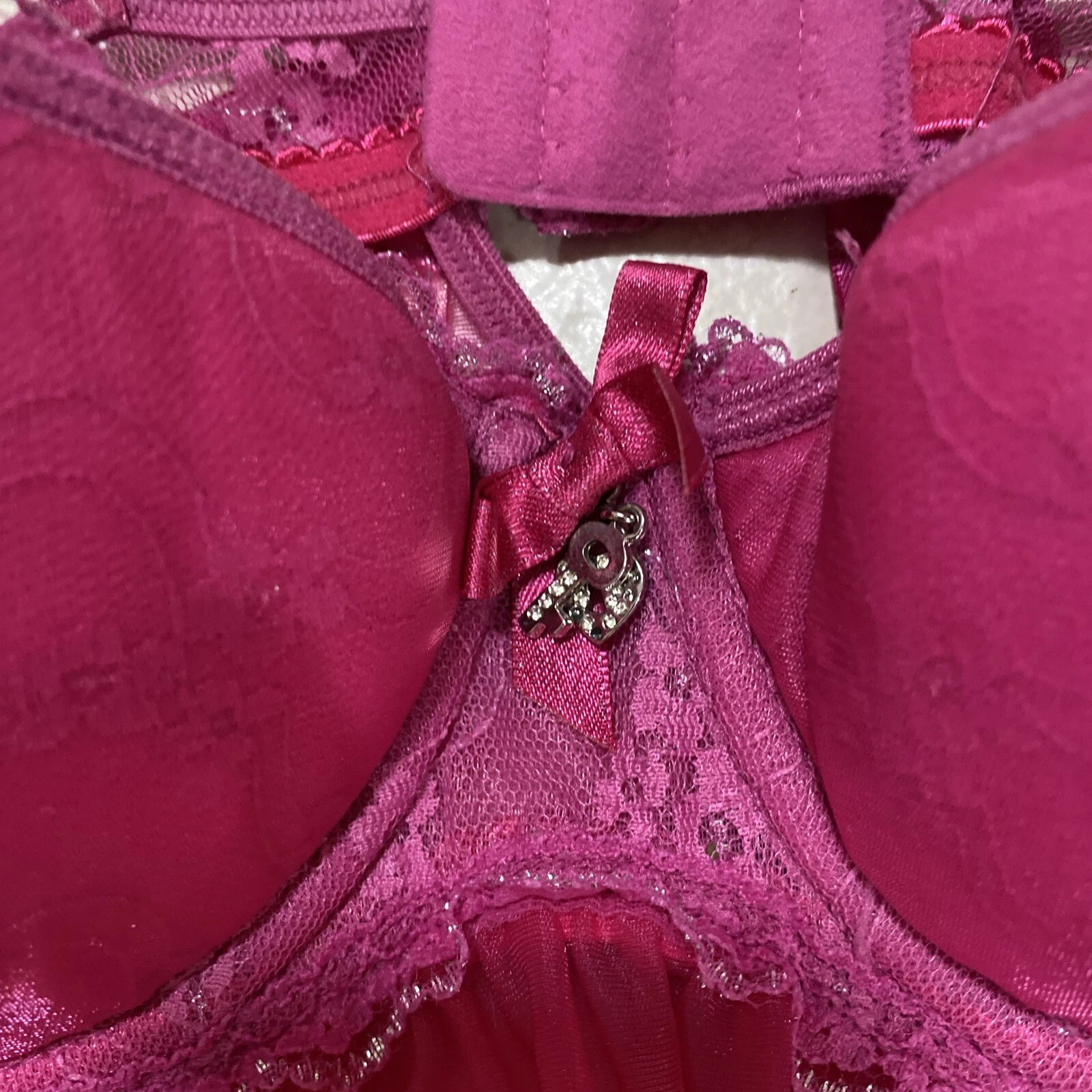 UNDERCOVER Abito top vintage sexy little thing di Victoria Secret bambola bambino in rete pizzo rosa