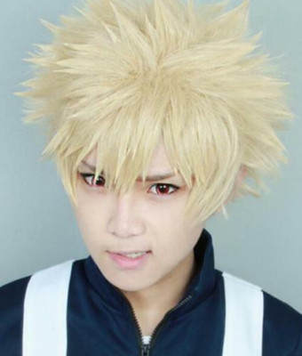 Boku no Hiro My Hero Academia Bakugou Katsuki Bakugo Cosplay Hair Wig