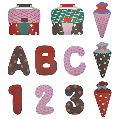 Einschulung Deko Set - 36 Stück Streudeko + 16 Mini Holz Tafeln Für Schulanfang