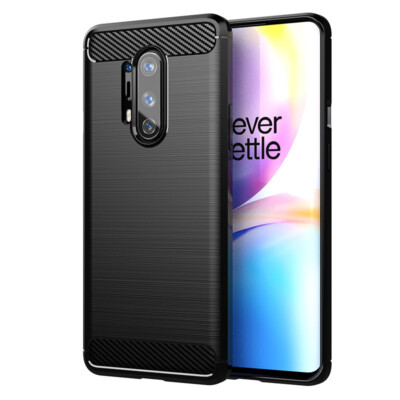 OnePlus 8 Pro Handy Hülle Case TPU dünn schwarz Karbon Armour 2. Haut 1+8 Pro 