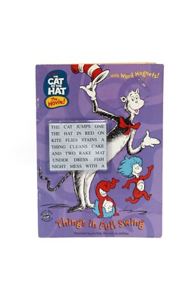 The Cat In The Hat Coloring Book Things In Full Swing W/ Word Magnets NOS Unused