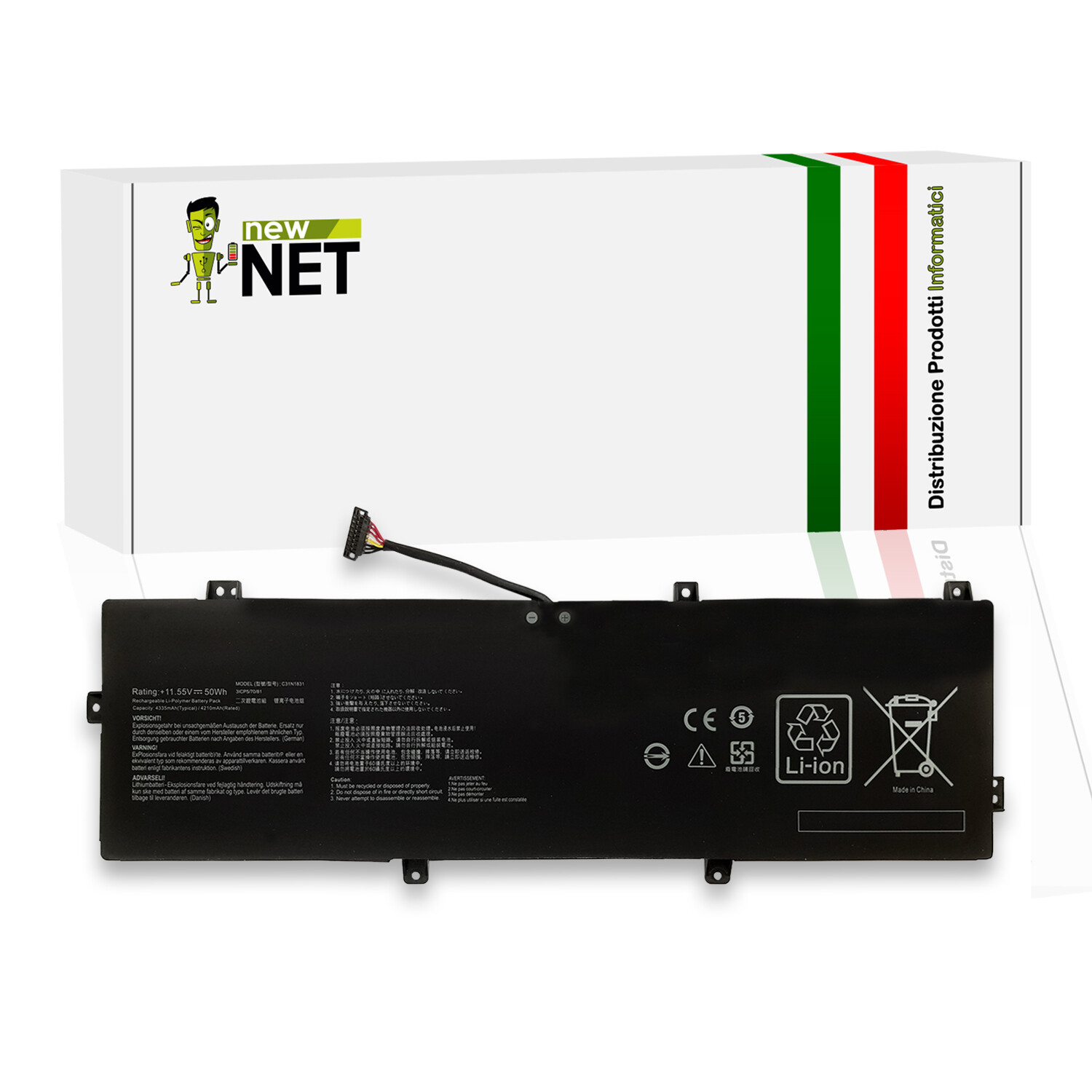 Batteria New-Gen per ASUS 0B200-03330200 - Elettronica Avanzata 11.55V 50Wh