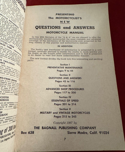 Paperback "Question &Answers" Mechanical Manual Re:Motorcyclist.1967 - Picture 3 of 3